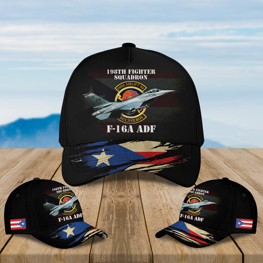 US Air Force Puerto Rico Air National Guard 198th Fighter Squadron F-16 Baseball Cap