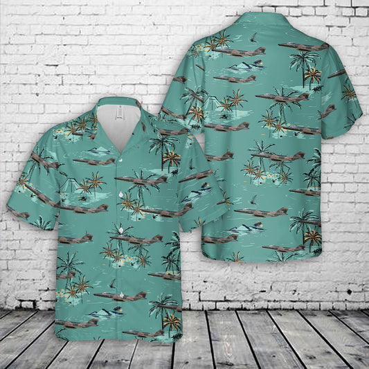 USAF 153rd Tactical Recon Squadron RF-101C Voodoo Hawaiian Shirt