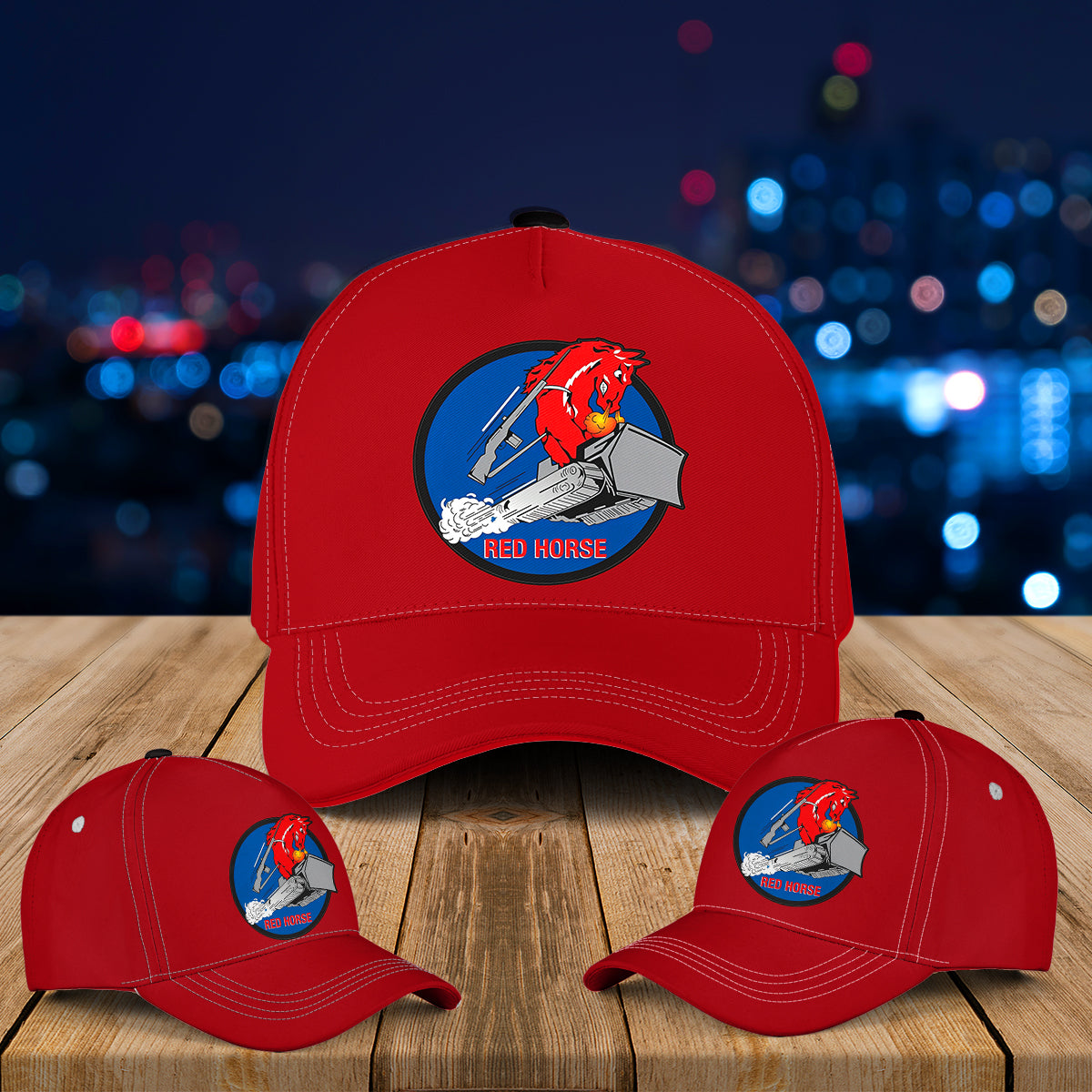 US Air Force Rapid Engineer Deployable Heavy Operational Repair Squadron Engineer (RED HORSE) Baseball Cap