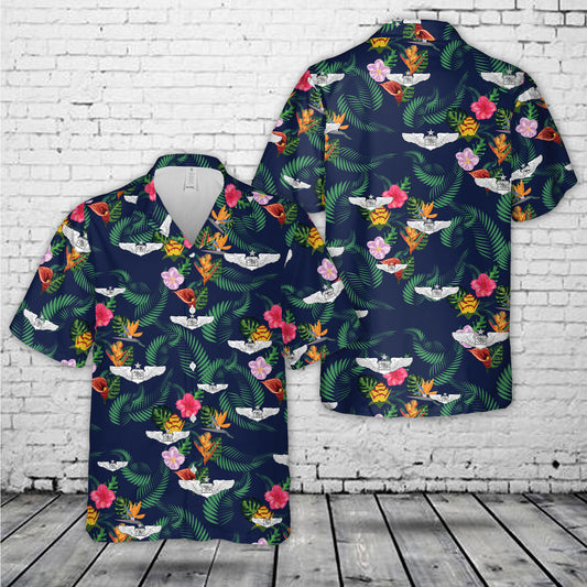 US Air Force Senior Astronaut Observer Navigator Combat System Officer Badge Hawaiian Shirt