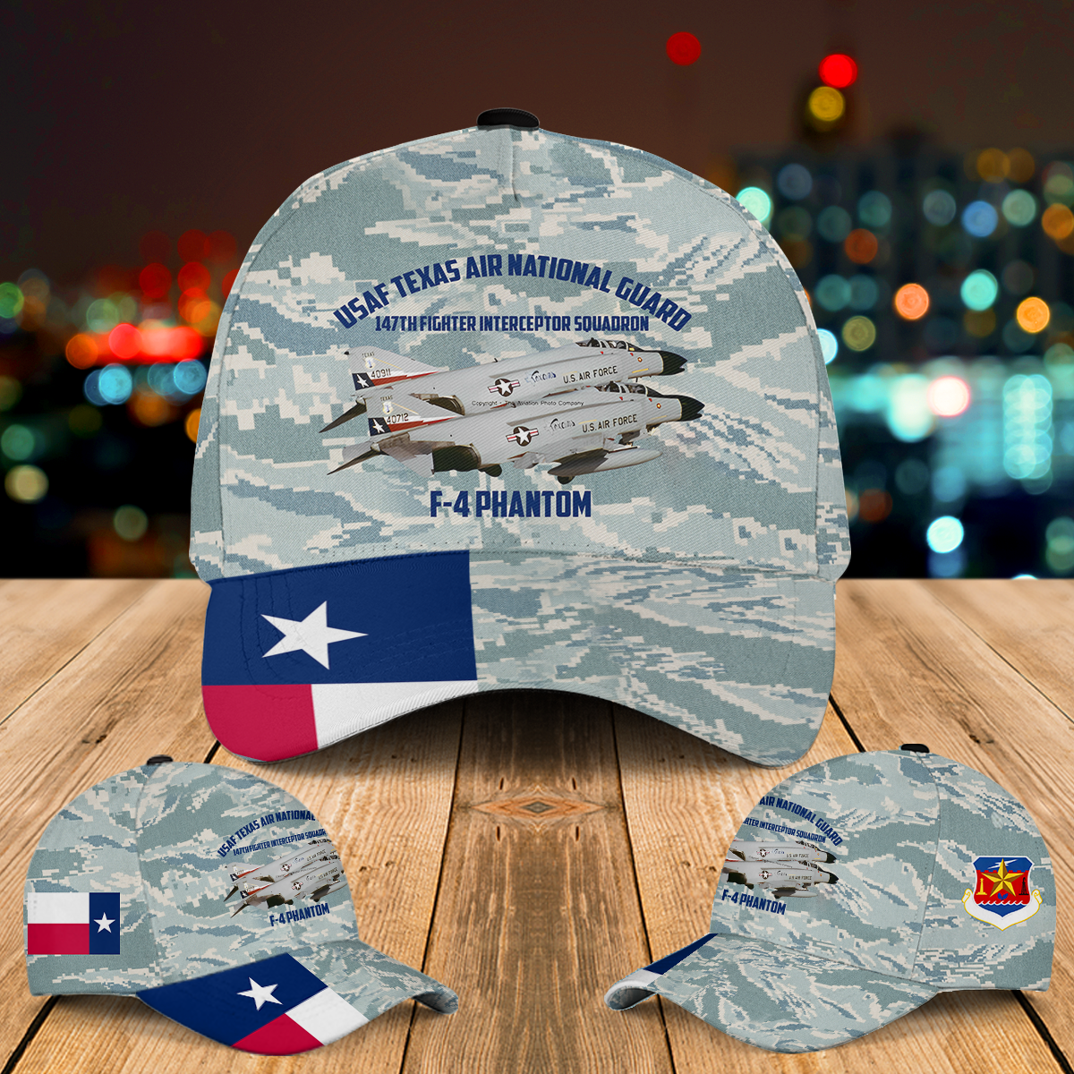 US Air Force Texas Air National Guard 147th Fighter Interceptor Squadron F-4 Phantom Baseball Cap