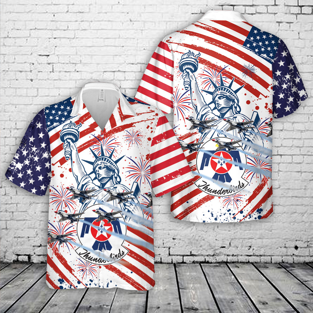 US Air Force Thunderbirds, 4th Of July Hawaiian Shirt