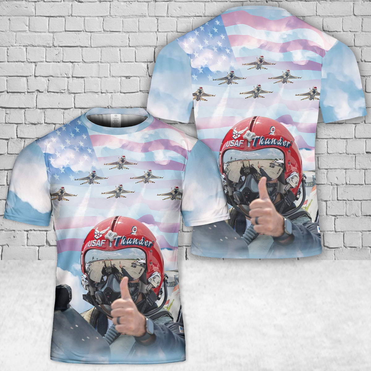 US Air Force Thunderbirds 5 Thunder T-Shirt 3D