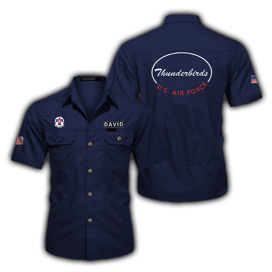 US Air Force Thunderbirds, 4th Of July Cotton Cargo Shirt