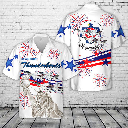 US Air Force Thunderbirds, 4th Of July Hawaiian Shirt