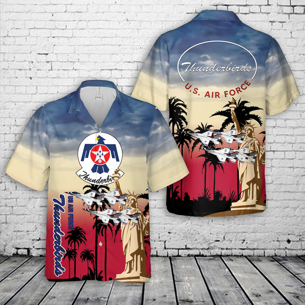 US Air Force Thunderbirds, 4th Of July Hawaiian Shirt