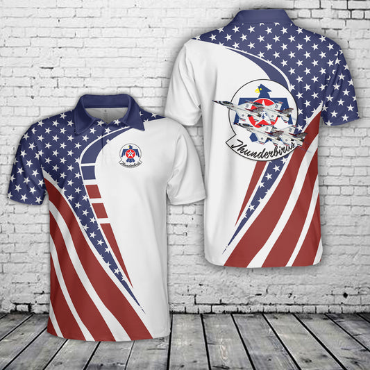US Air Force Thunderbirds, Red White And Blue Polo Shirt
