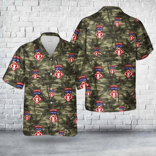 US Army 20th Engineer Brigade-Airborne Sapper Hawaiian Shirt