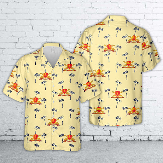 US Army - 29th Field Artillery w Br - Ribbon Hawaiian Shirt