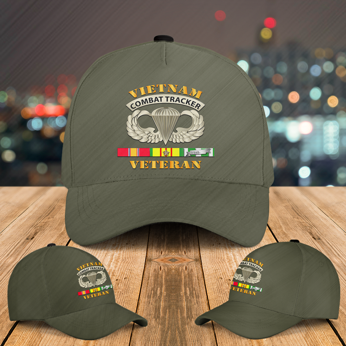 US Army - Combat Tracker Tab - Airborne Baseball Cap