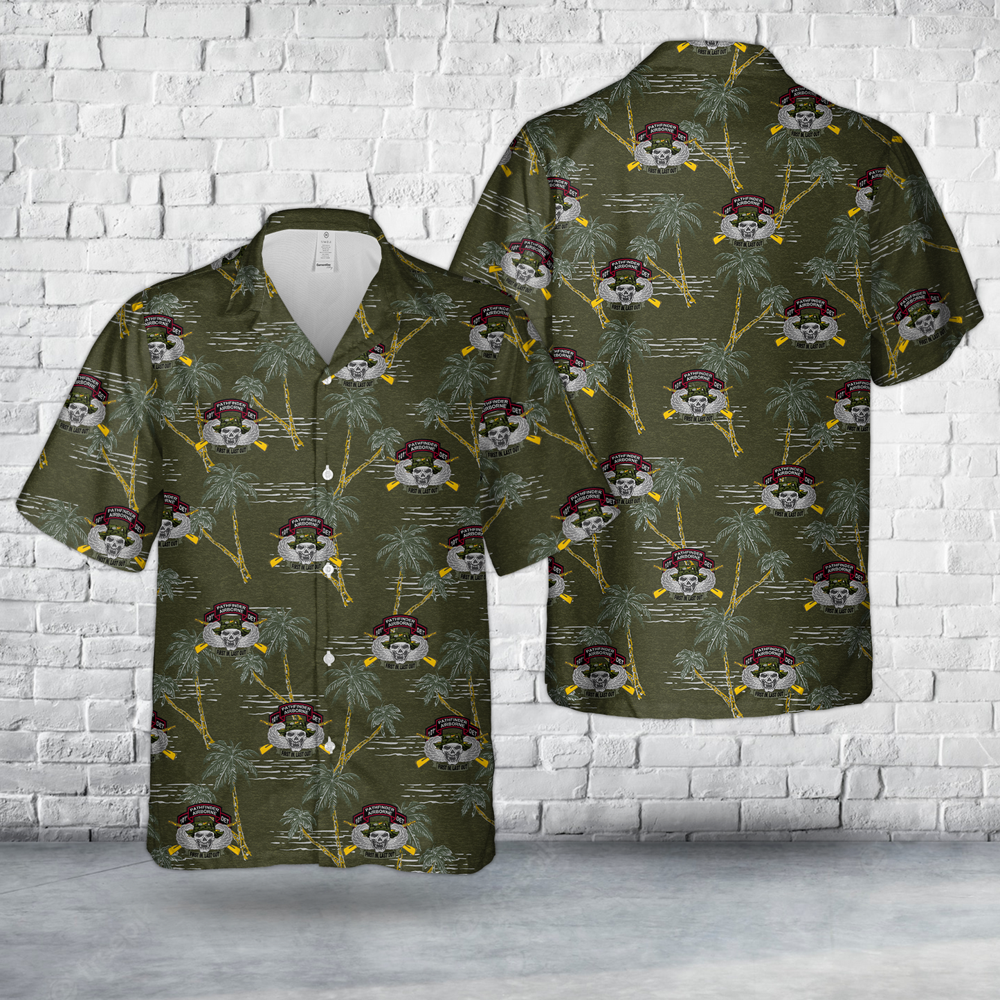 US Army 101st ABN Pathfinder DET Hawaiian Shirt