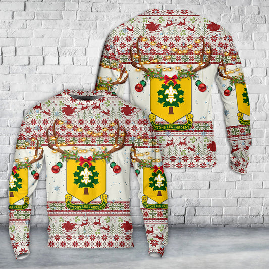 US Army 101st Brigade Support Battalion Unit Crest AOP Sweater