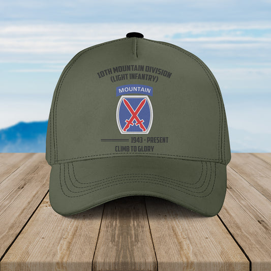 US Army 10th Mountain Division Baseball Cap
