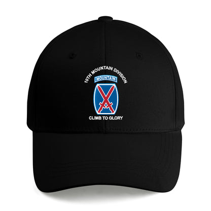 US Army 10th Mountain Division Embroidered Cap