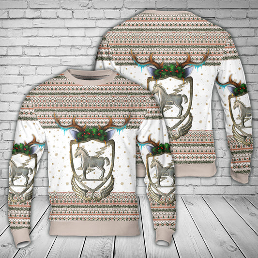 US Army 10th Special Forces Group Christmas AOP Sweater