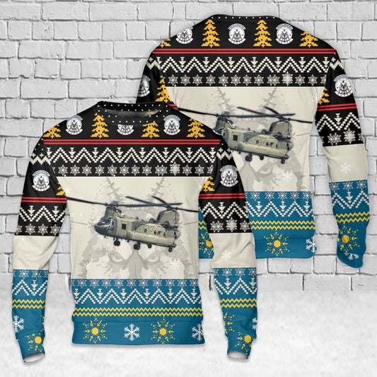 US Army 1/169th Aviation Regiment, Connecticut Army National Guard Christmas AOP Sweater