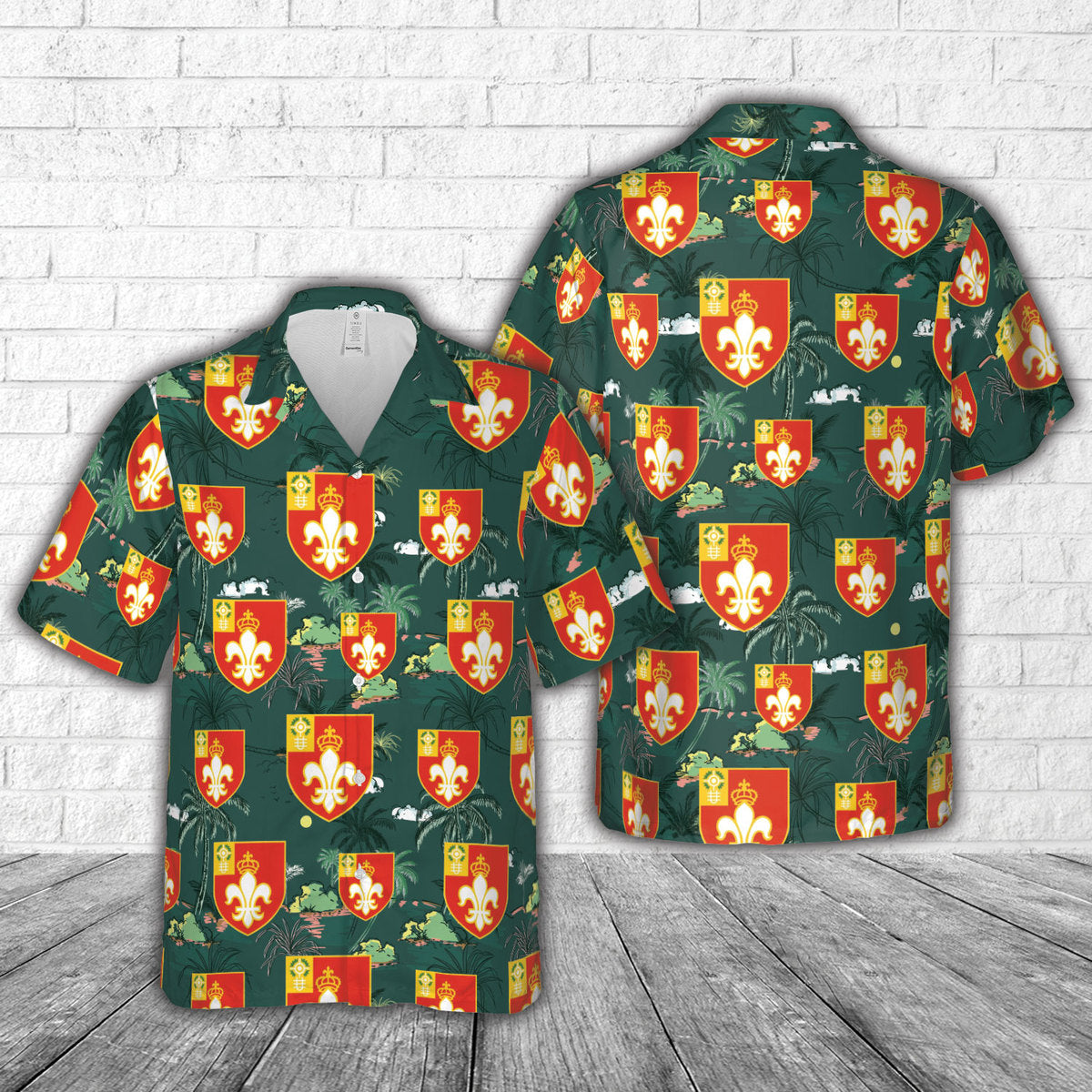 US Army 12th Field Artillery Regiment Unit Crest Hawaiian Shirt