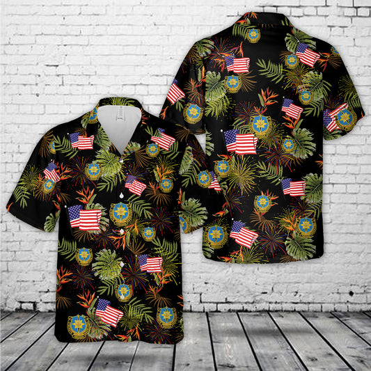 US Army 141st Military Intelligence Battalion, 4th Of July Hawaiian Shirt