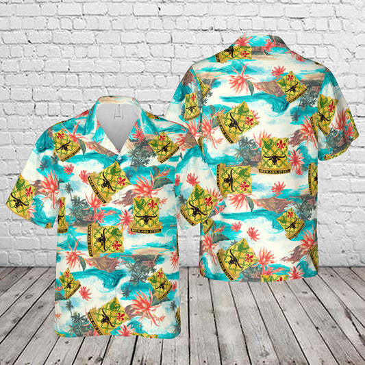 US Army 149th Armored Regiment Men and Steel Hawaiian Shirt