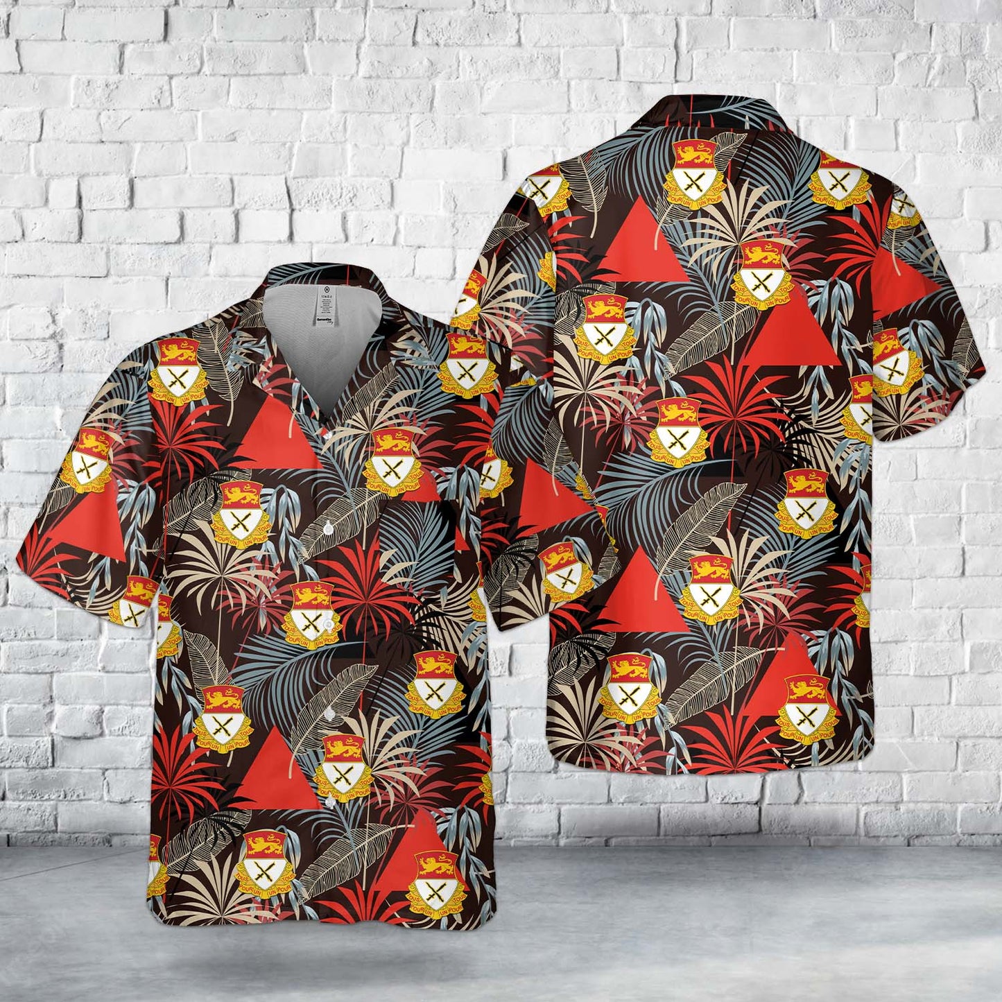 US Army 15th Cavalry Regiment Pocket Hawaiian Shirt