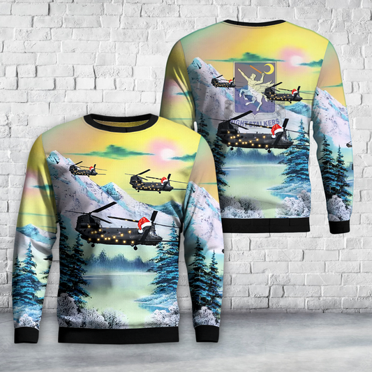 US Army 160th Special Operations Aviation Regiment MH-47G Christmas Sweater