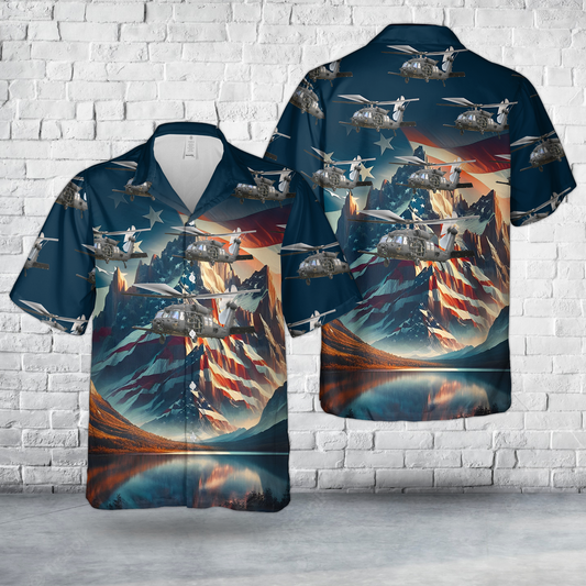 US Army 160th Special Operations Aviation Regiment MH-60M Blackhawk, 4th Of July Hawaiian Shirt