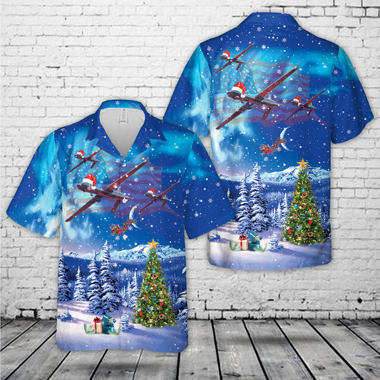 US Army 160th Special Operations Aviation Regiment (Airborne) MQ-1C Gray Eagle Christmas Hawaiian Shirt