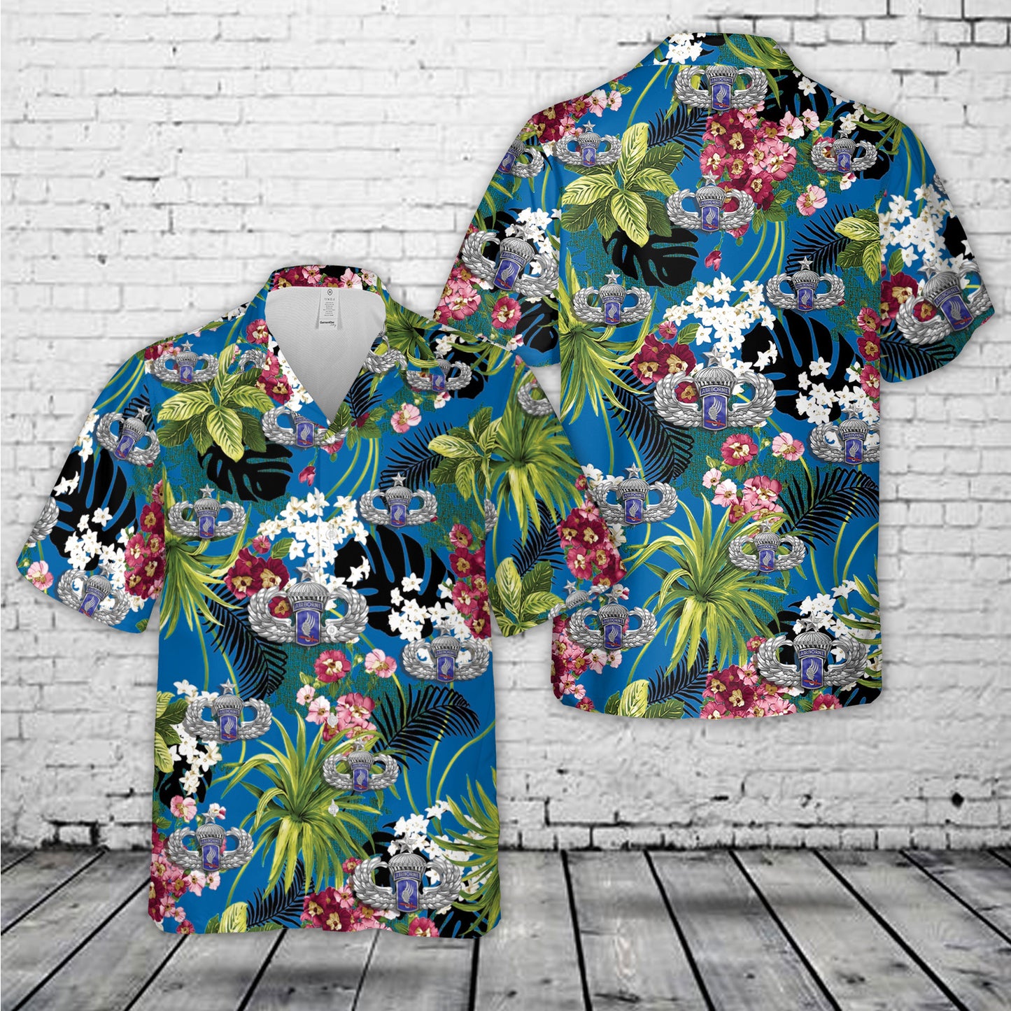 US Army 173rd Airborne Brigade Airborne Senior Wings Hawaiian Shirt