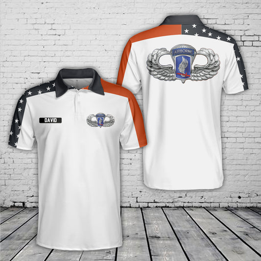 US Army 173rd Airborne Brigade Jump Wings Polo Shirt