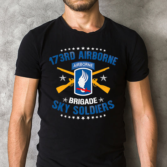 US Army 173rd Airborne Brigade "Sky Soldiers" Classic Unisex T-Shirt Gildan 5000 (Made In US)