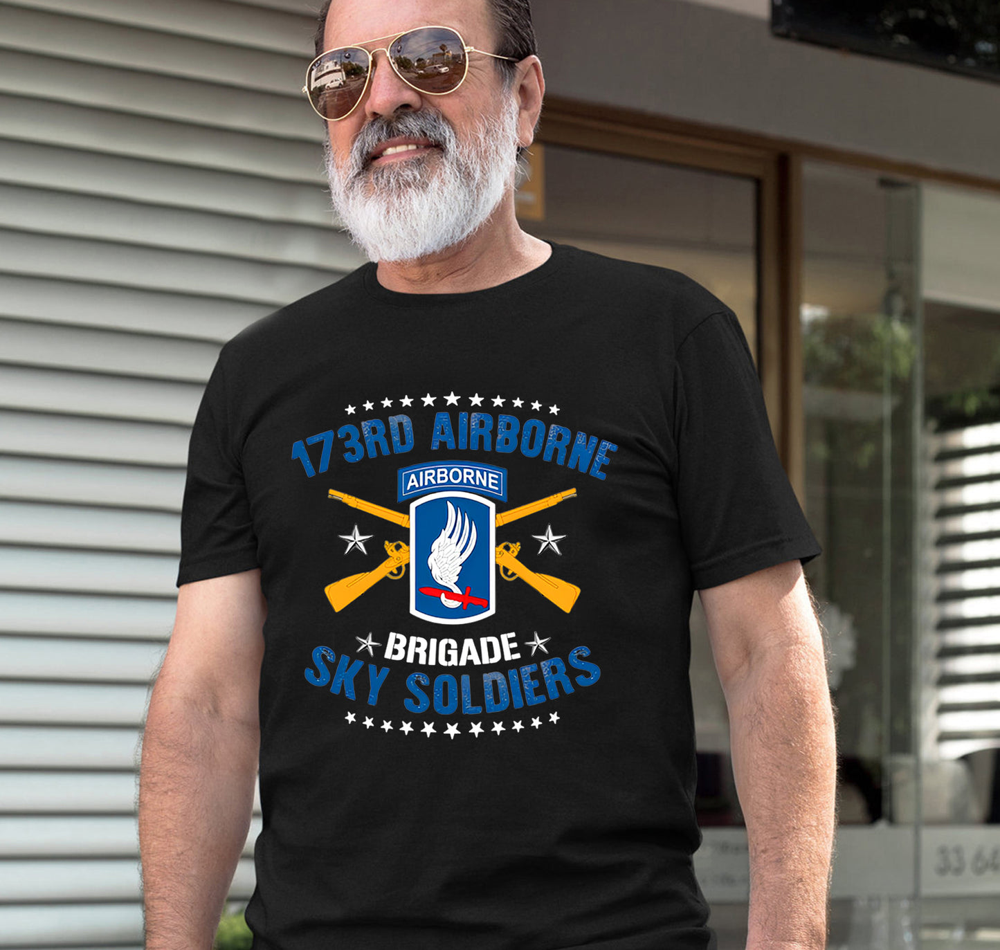 US Army 173rd Airborne Brigade "Sky Soldiers" Classic Unisex T-Shirt Gildan 5000 (Made In US)