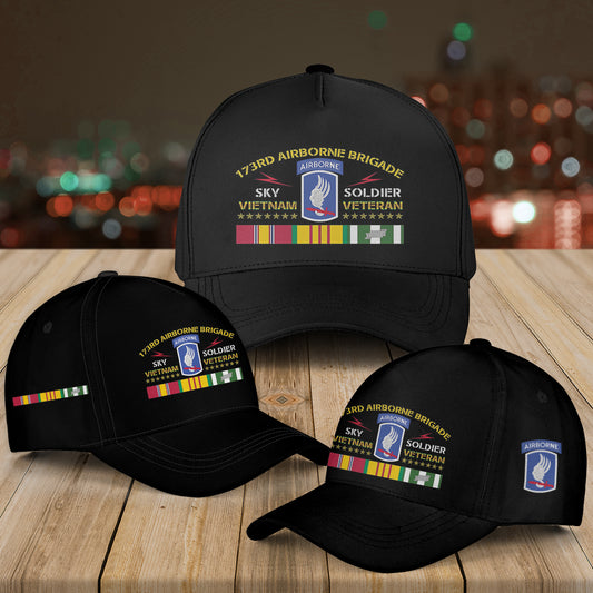 US Army 173rd Airborne Brigade Vietnam Veteran Sky Soldier Baseball Cap