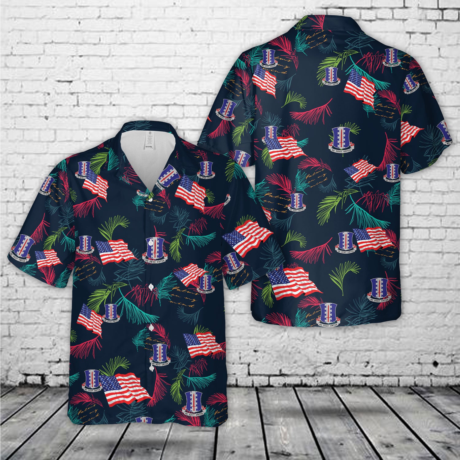 US Army 187th Infantry Regiment Unit Crest Hawaiian Shirt – Merch Gears
