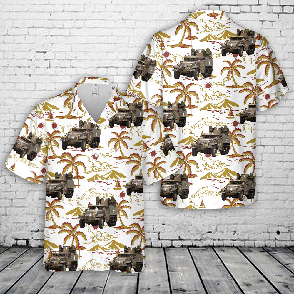US Army 1943 White M16A2 MGMC Hawaiian Shirt
