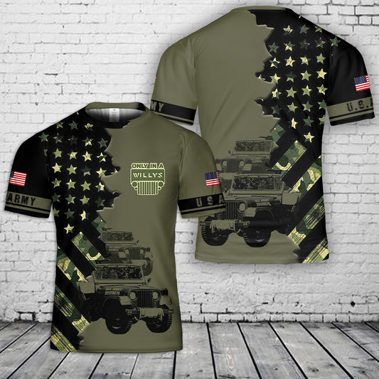US Army 1953 Willys M38A1 3D T-Shirt