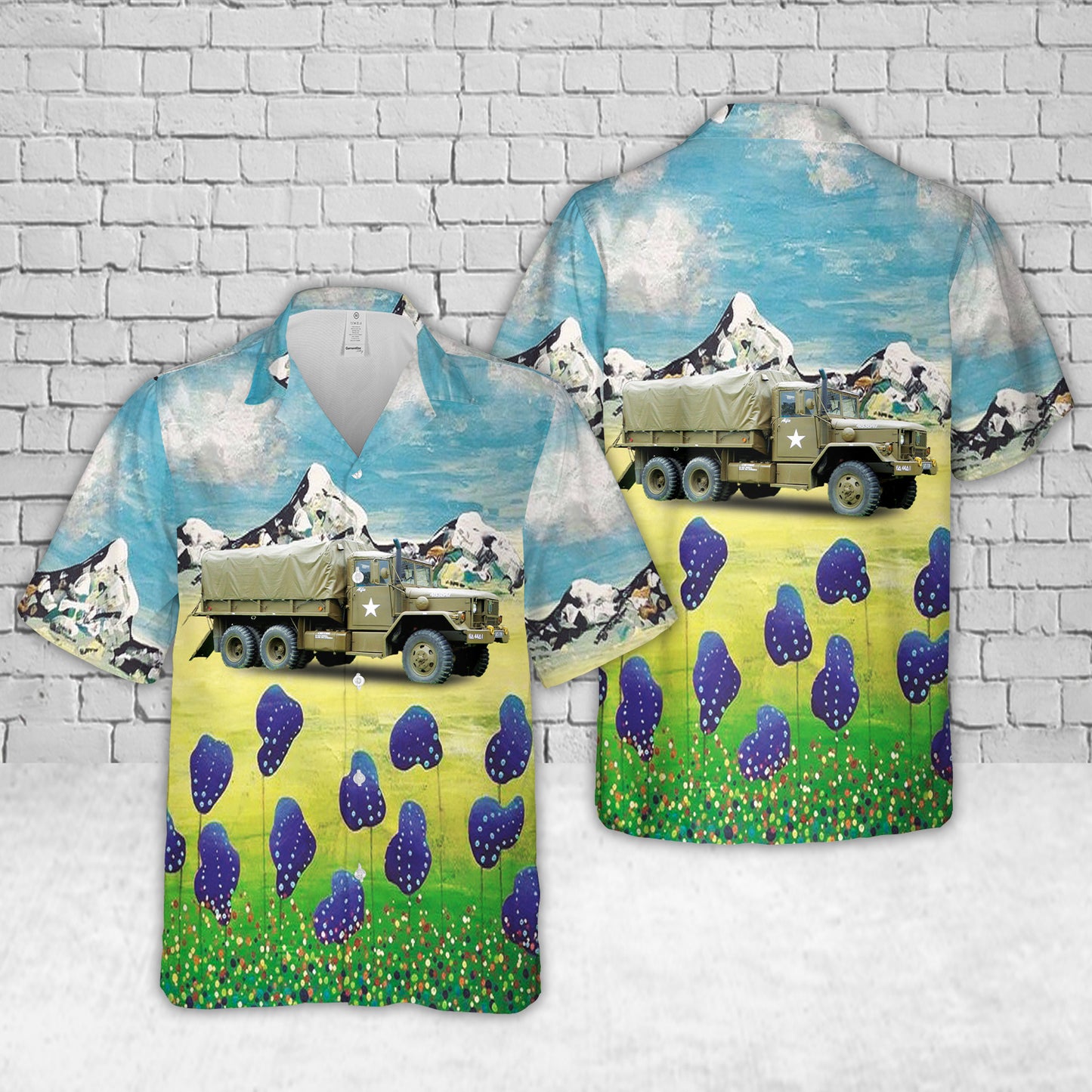 US Army 1958 REO M35 Cargo Truck Hawaiian Shirt