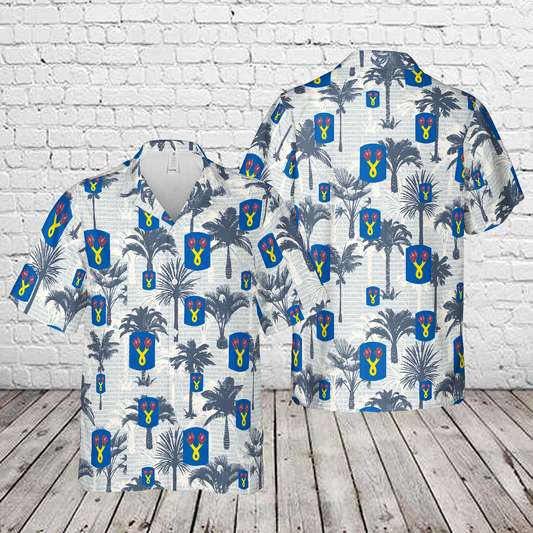 US Army 196th Infantry Brigade Chargers Hawaiian Shirt