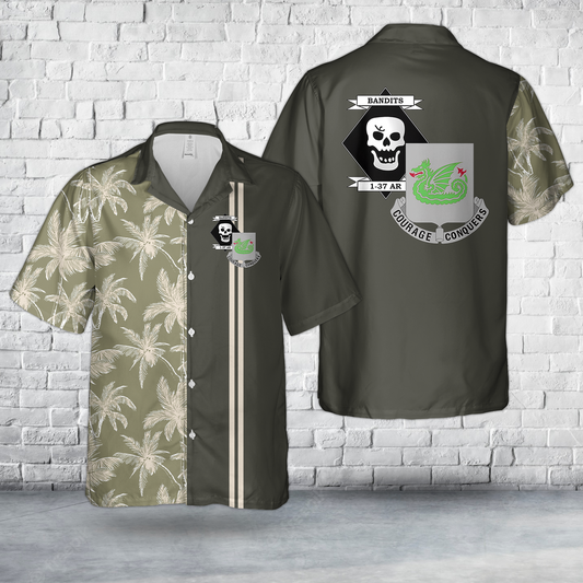 US Army 1st Battalion, 37th Armored Regiment Hawaiian Shirt