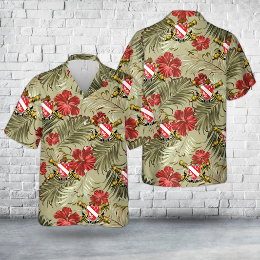 US Army 1st Battalion, 7th Field Artillery Hawaiian Shirt