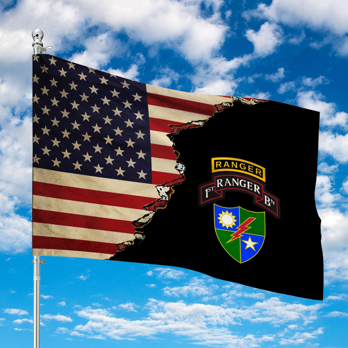 US Army 1st Battalion 75th Ranger Regiment House Flag – Merch Gears