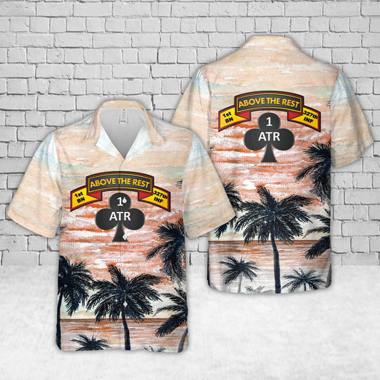 US Army 1st Battalion, 327th Infantry Regiment Bastogne Bulldogs Hawaiian Shirt