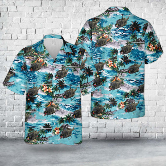 US Army 1st Calvary Medevac UH-1H Hawaiian Shirt