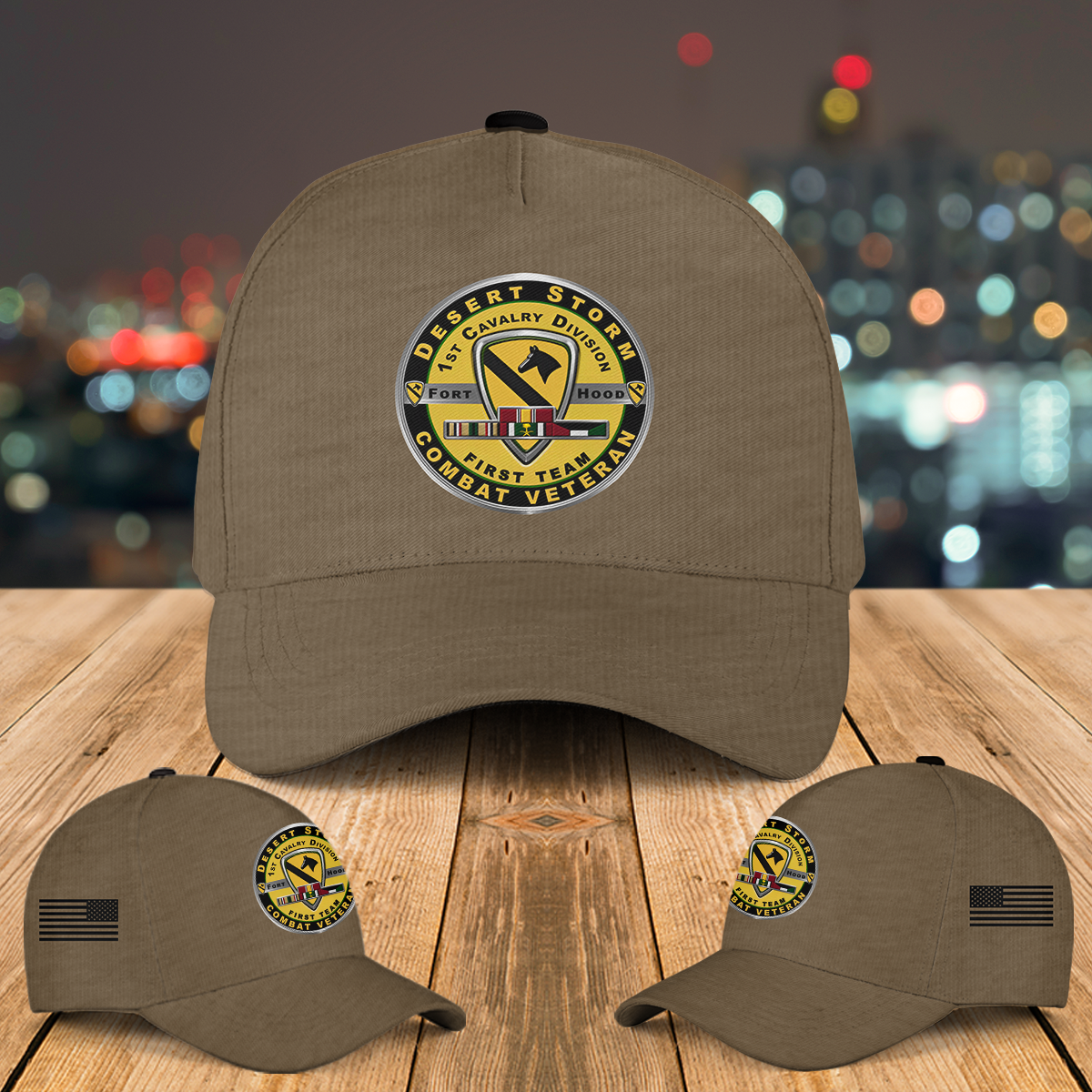 US Army 1st Cavalry Division Desert Storm Veteran Baseball Cap