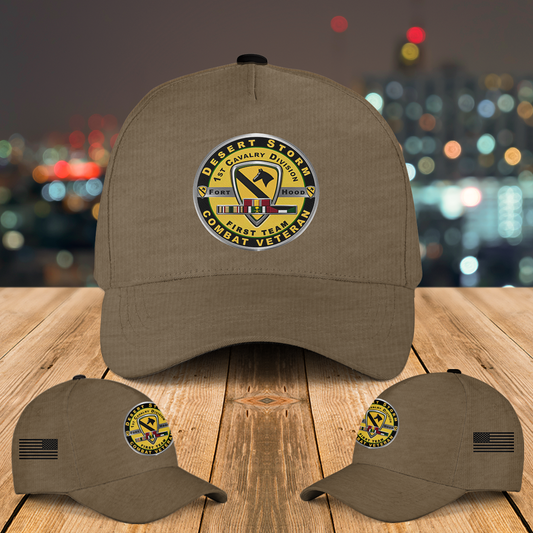 US Army 1st Cavalry Division Desert Storm Veteran Baseball Cap
