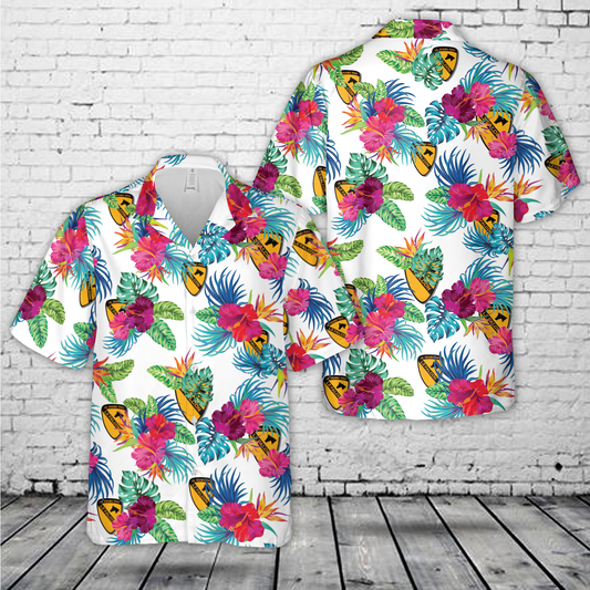 US Army 1st Cavalry Division Patch Ia Drang 1965 Lz Falcon Vietnam Hawaiian Shirt