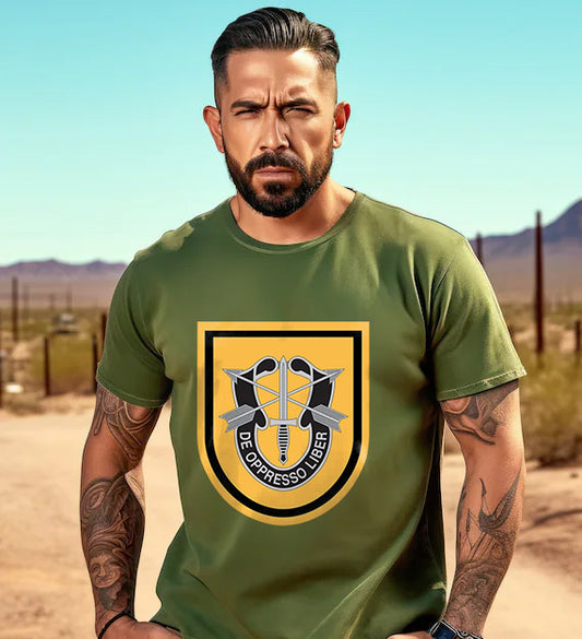 US Army 1st Special Forces Group (1st SFG) Classic Unisex T-Shirt Gildan 5000 (Made In US) DLMP3107PT04