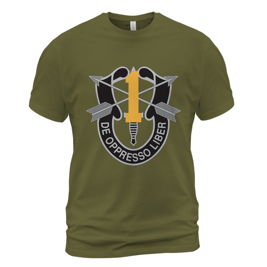 US Army 1st Special Forces Group (1st SFG) Classic Unisex T-Shirt Gildan 5000 (Made In US) NLSI3007PT11