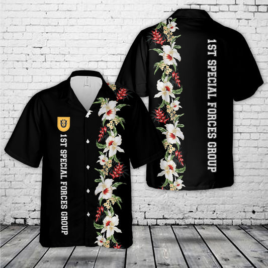 US Army 1st Special Forces Group (1st SFG) Hawaiian Shirt