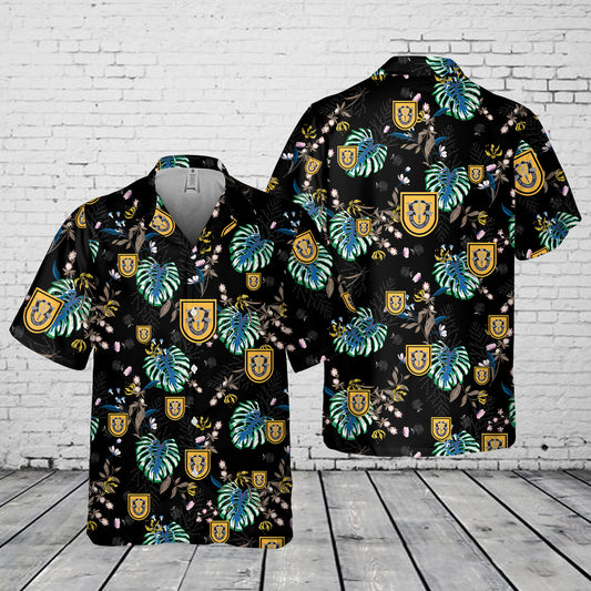 US Army 1st Special Forces Group (1st SFG) Pocket Hawaiian Shirt