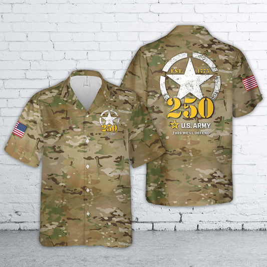 US Army 250th Hawaiian Shirt
